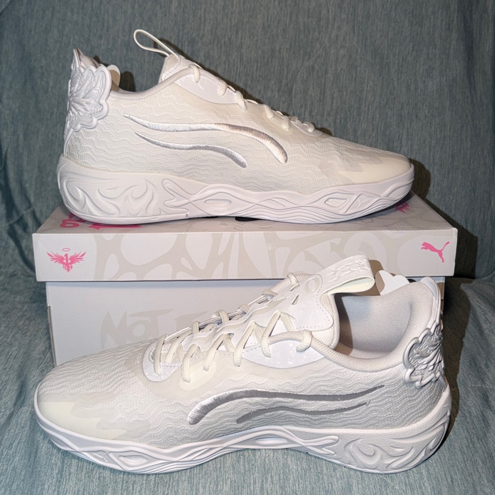 Puma LaMelo Ball MB.04 Lo basketball sneakers in the "Ice White" 10.5 - Picture 13 of 17